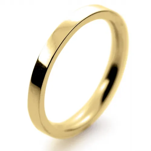 Flat Court Medium -  2 mm (FCSM2Y) Yellow Gold Wedding Ring